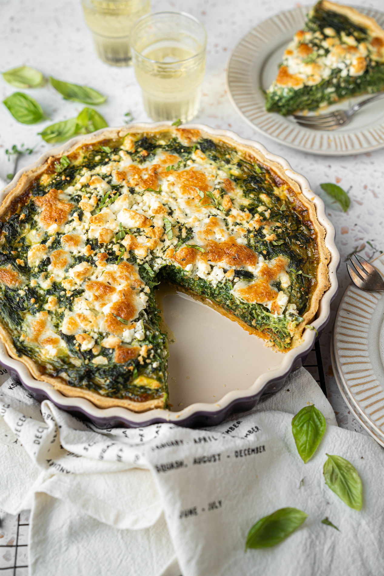 Spinach and goat cheese quiche Recipes by our ELVEA fans Recept