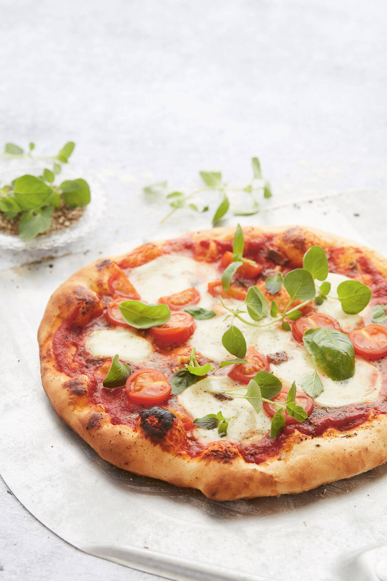 Pizza sauce tomate, anchois et mozzarella di bufala Italia al