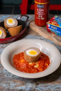 Birds' nests with mashed potatoes