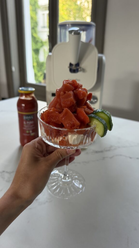 Gazpacho sorbet